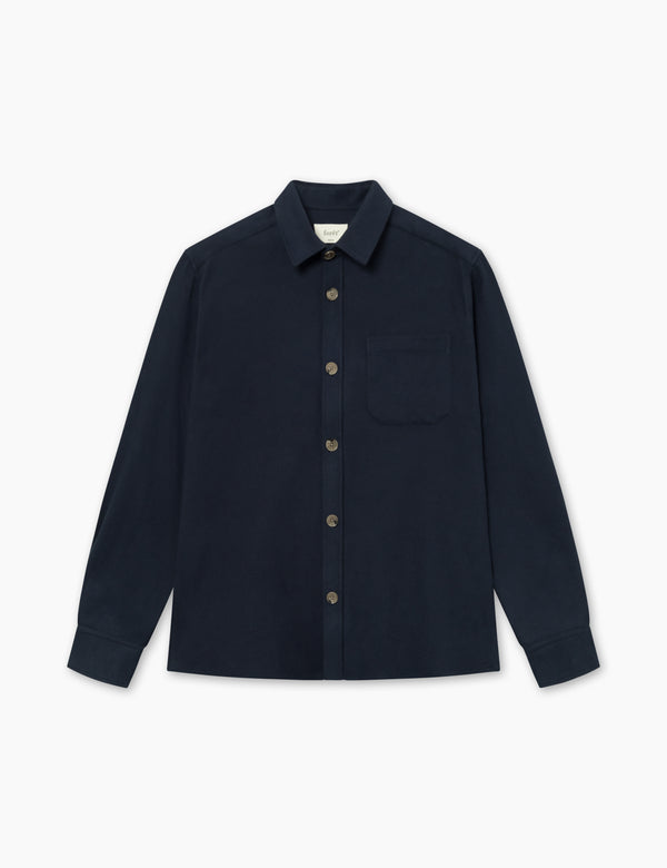 MAP FLANNEL SHIRT - NAVY