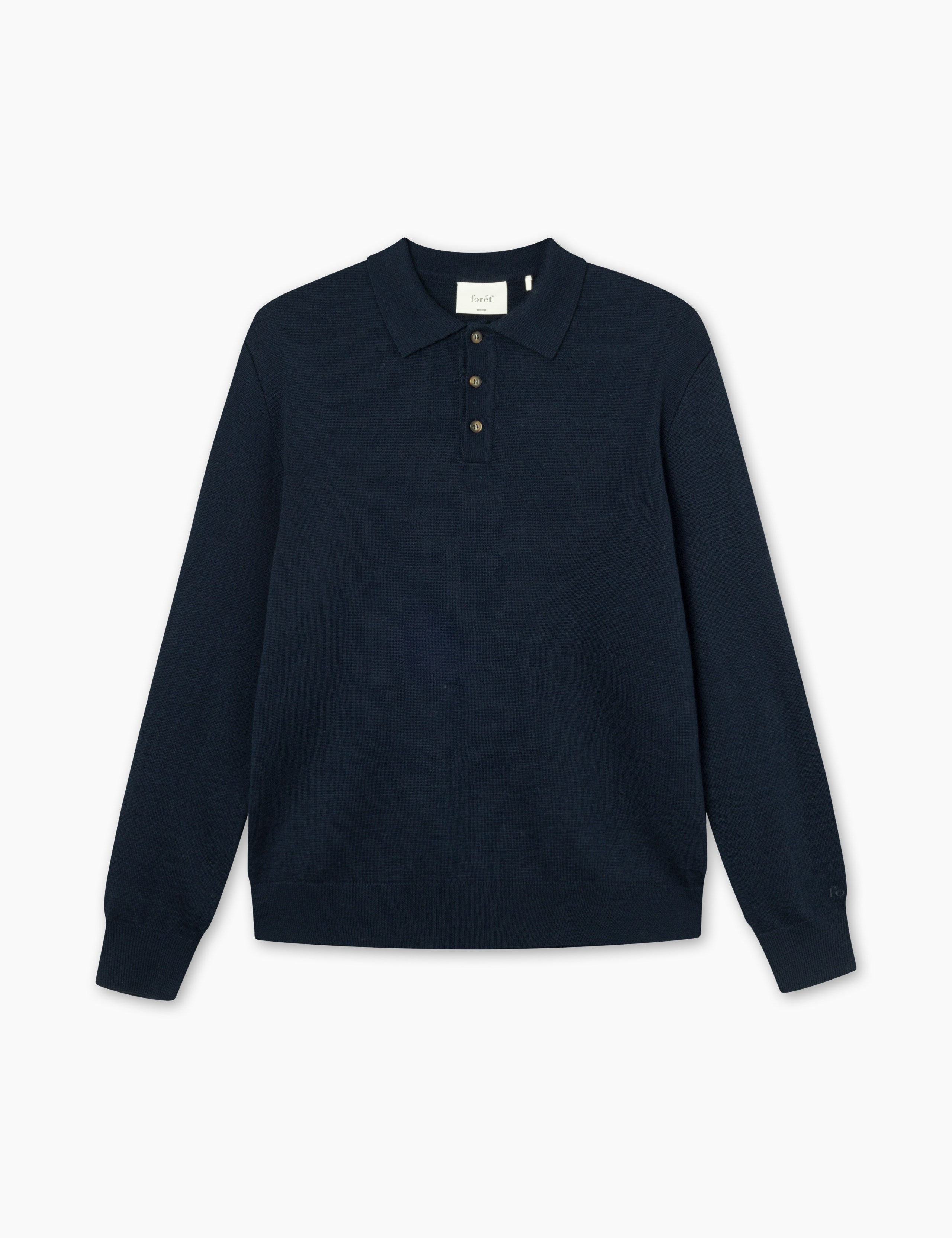 BASE MERINO POLO KNIT - NAVY