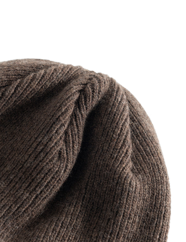 RELAX RIB BEANIE - COLD BROWN