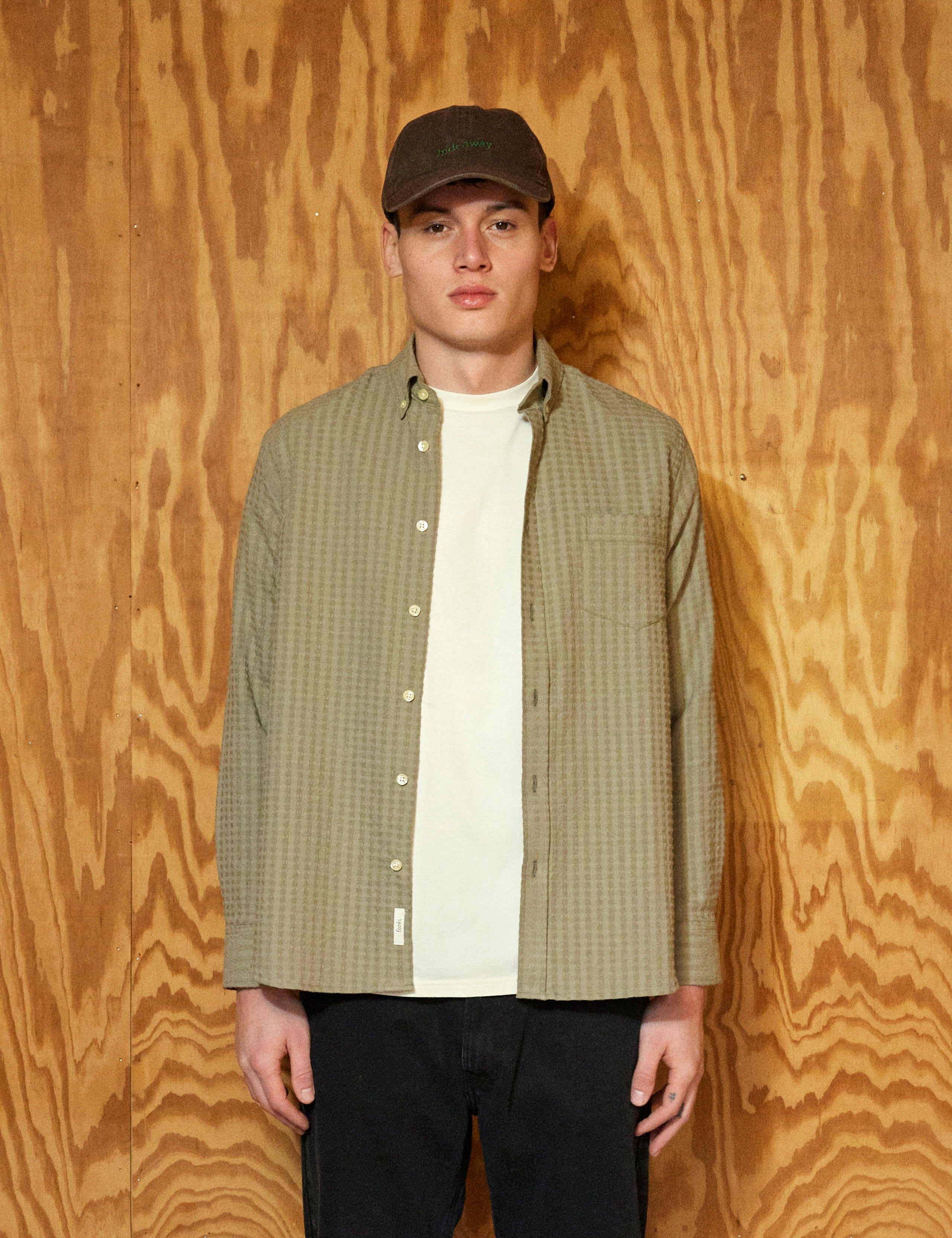 DAWN JACQUARD SHIRT - DUSTY OLIVE