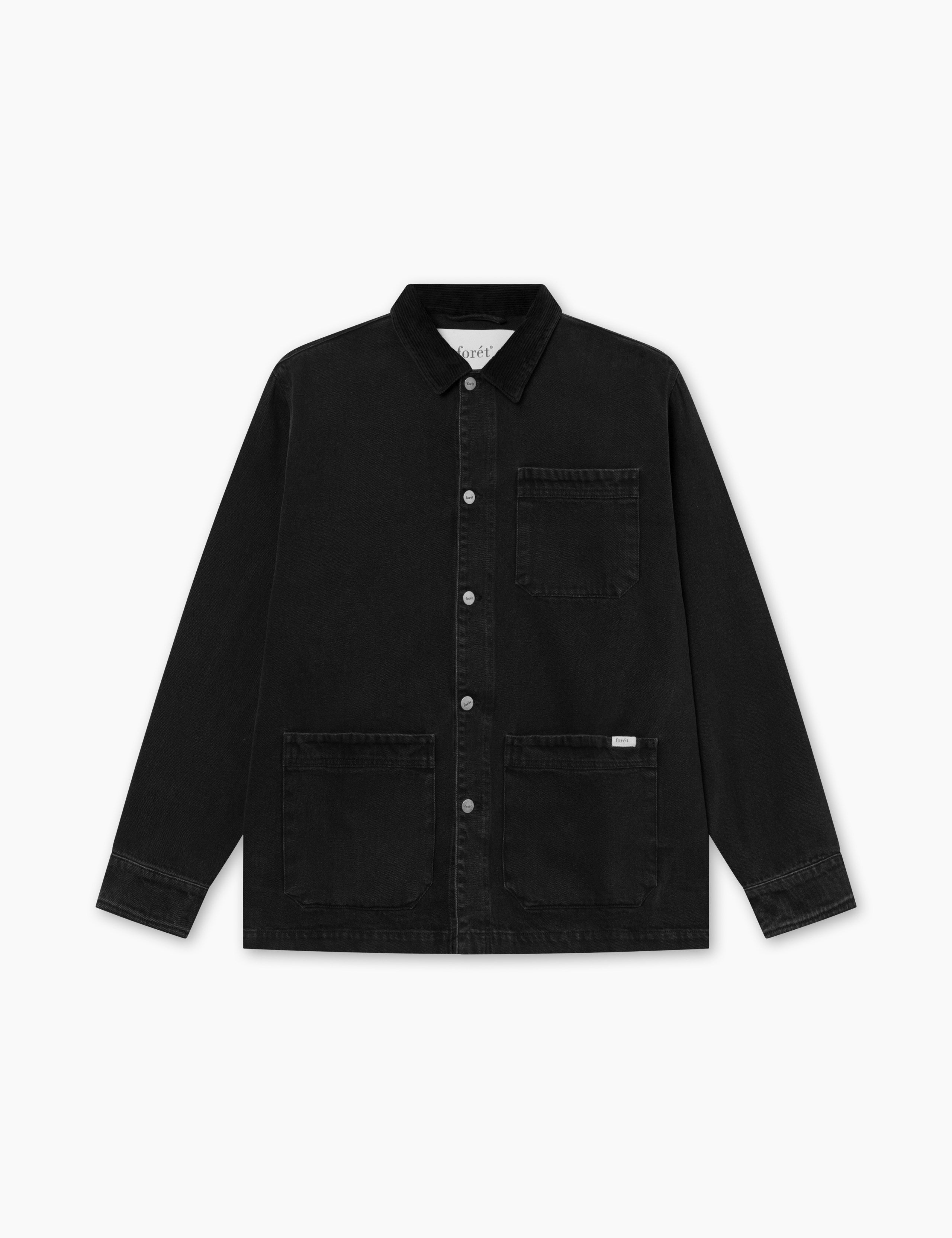 ROWAN OVERSHIRT - WASHED BLACK DENIM