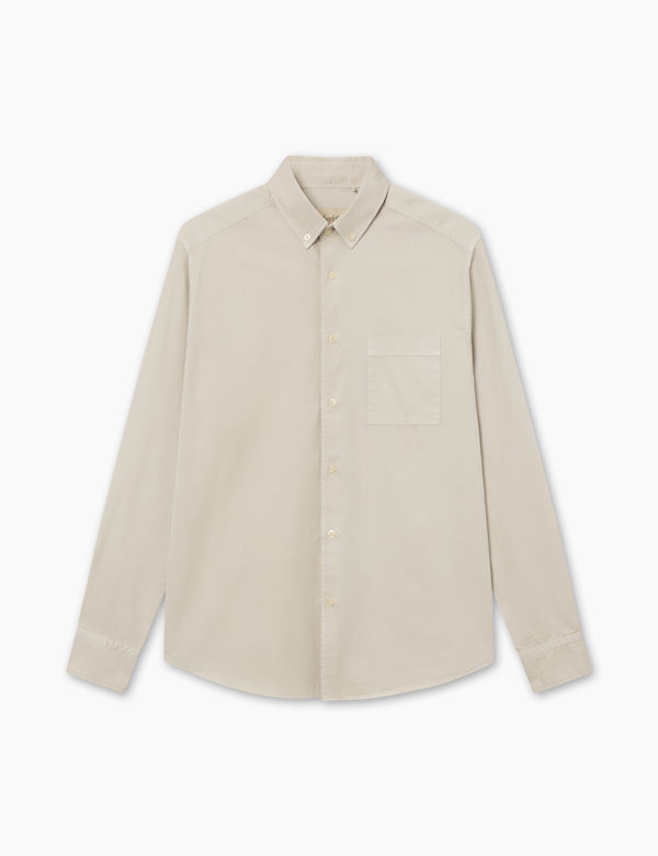 CAMP LIGHT TWILL SHIRT - OAT