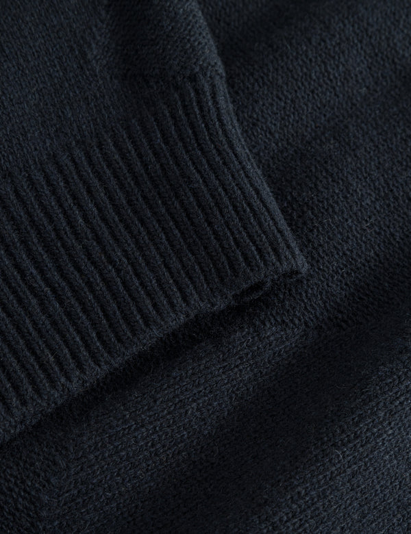 RELAX JACQUARD KNIT - NAVY