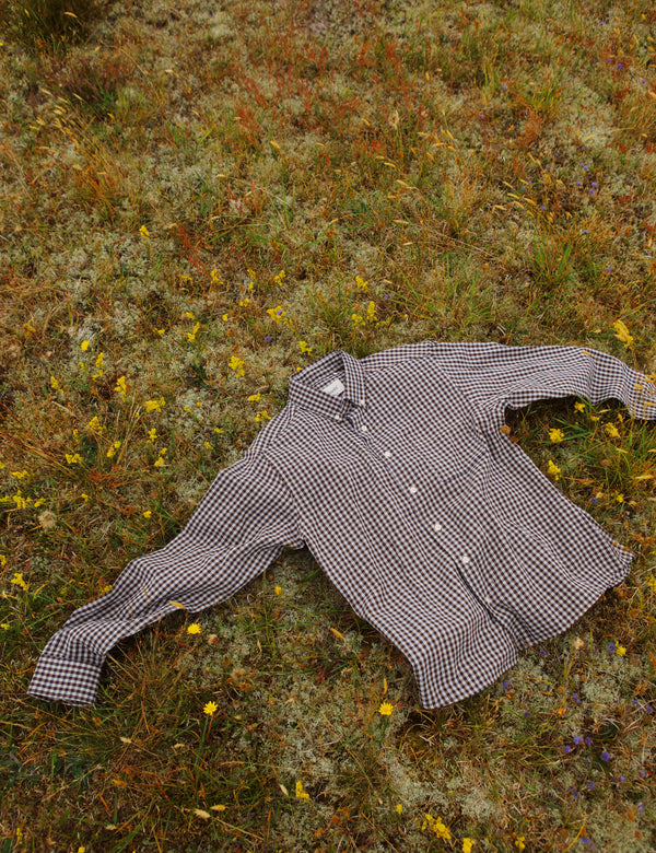 CAMP SHIRT - BROWN CHECK