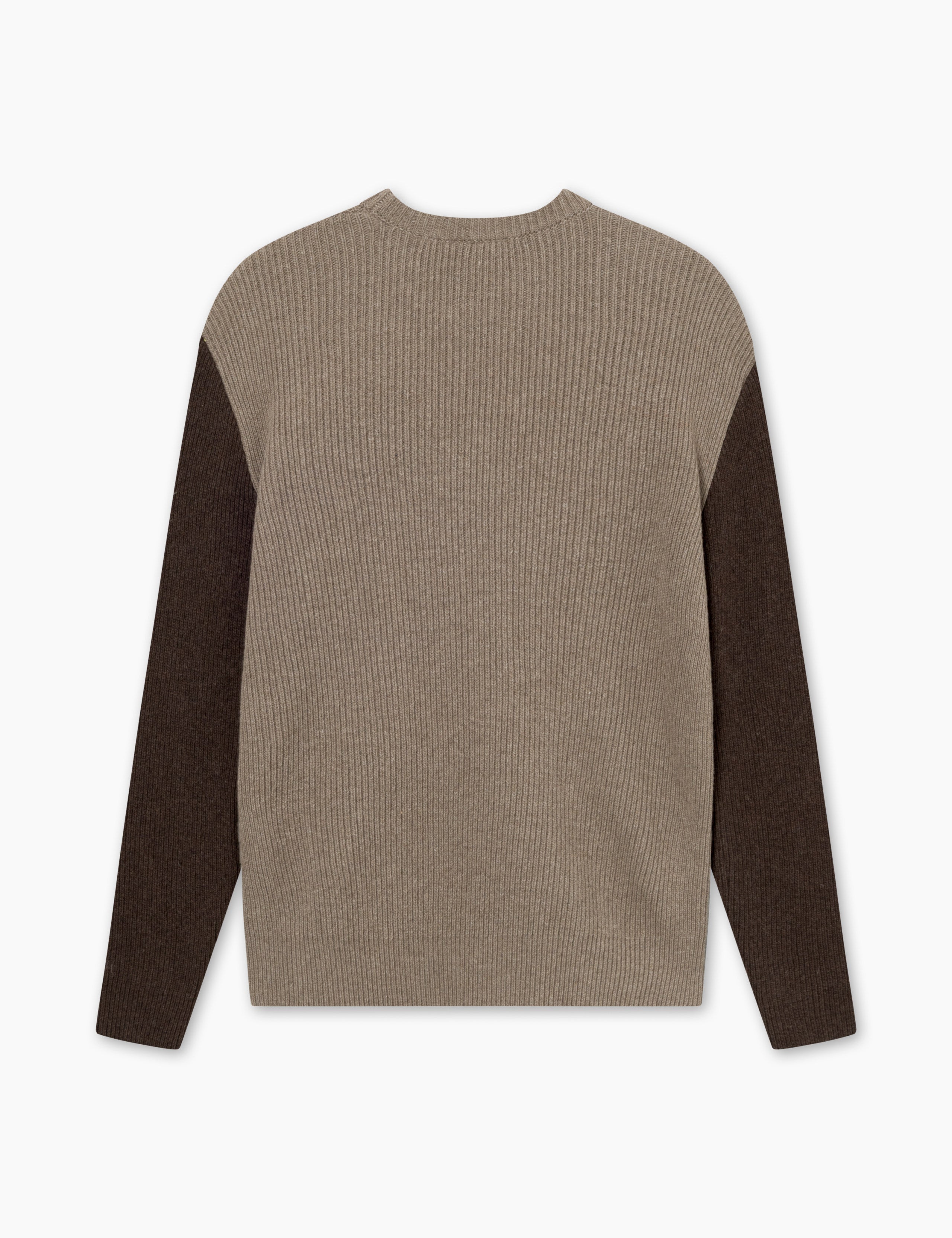 RELAX RIB KNIT - STONE/COLD BROWN