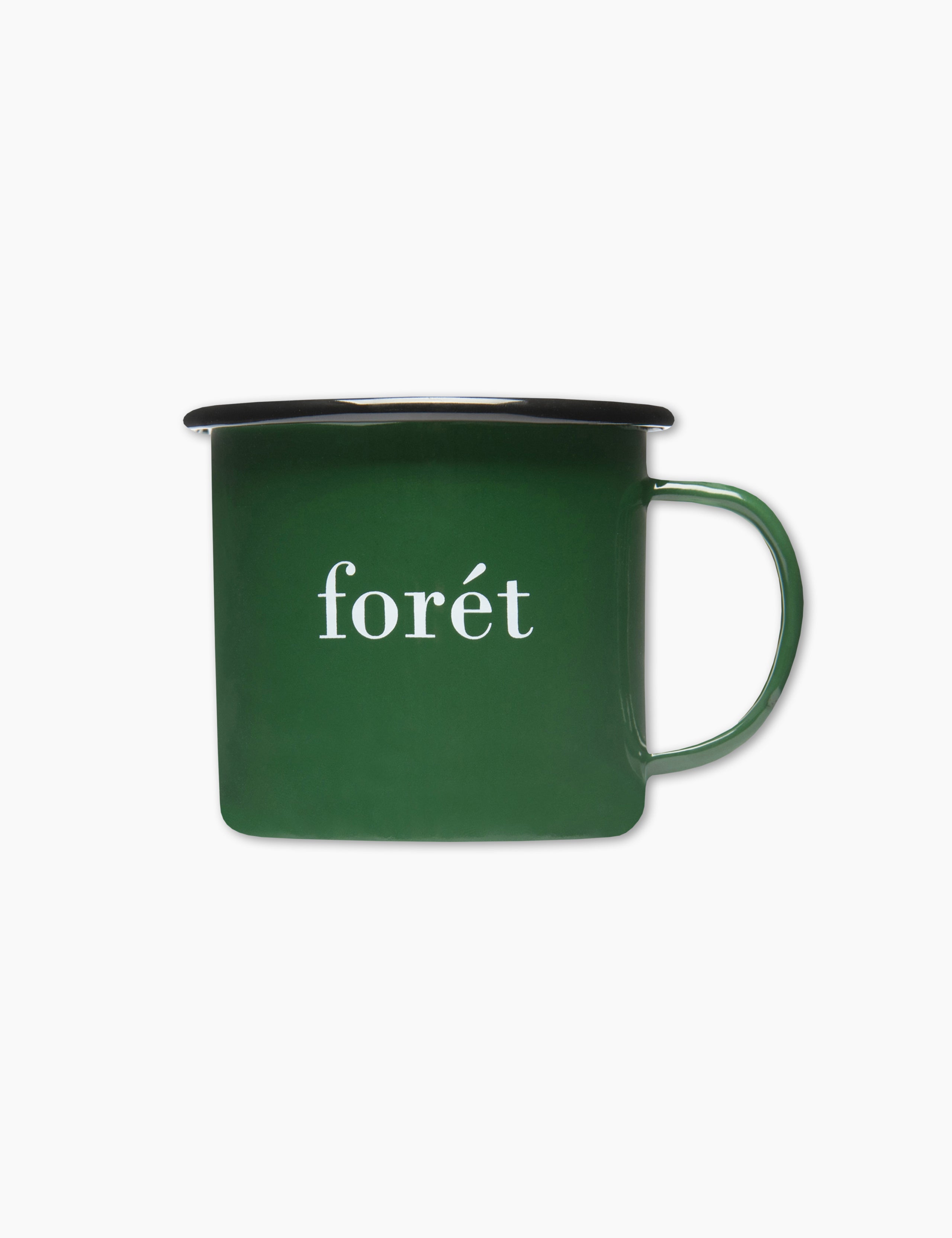 BEAN ENAMEL MUG - DARK GREEN