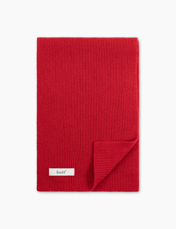 RELAX RIB SCARF - RED