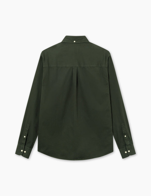 CAMP LIGHT TWILL SHIRT - DARK MOSS