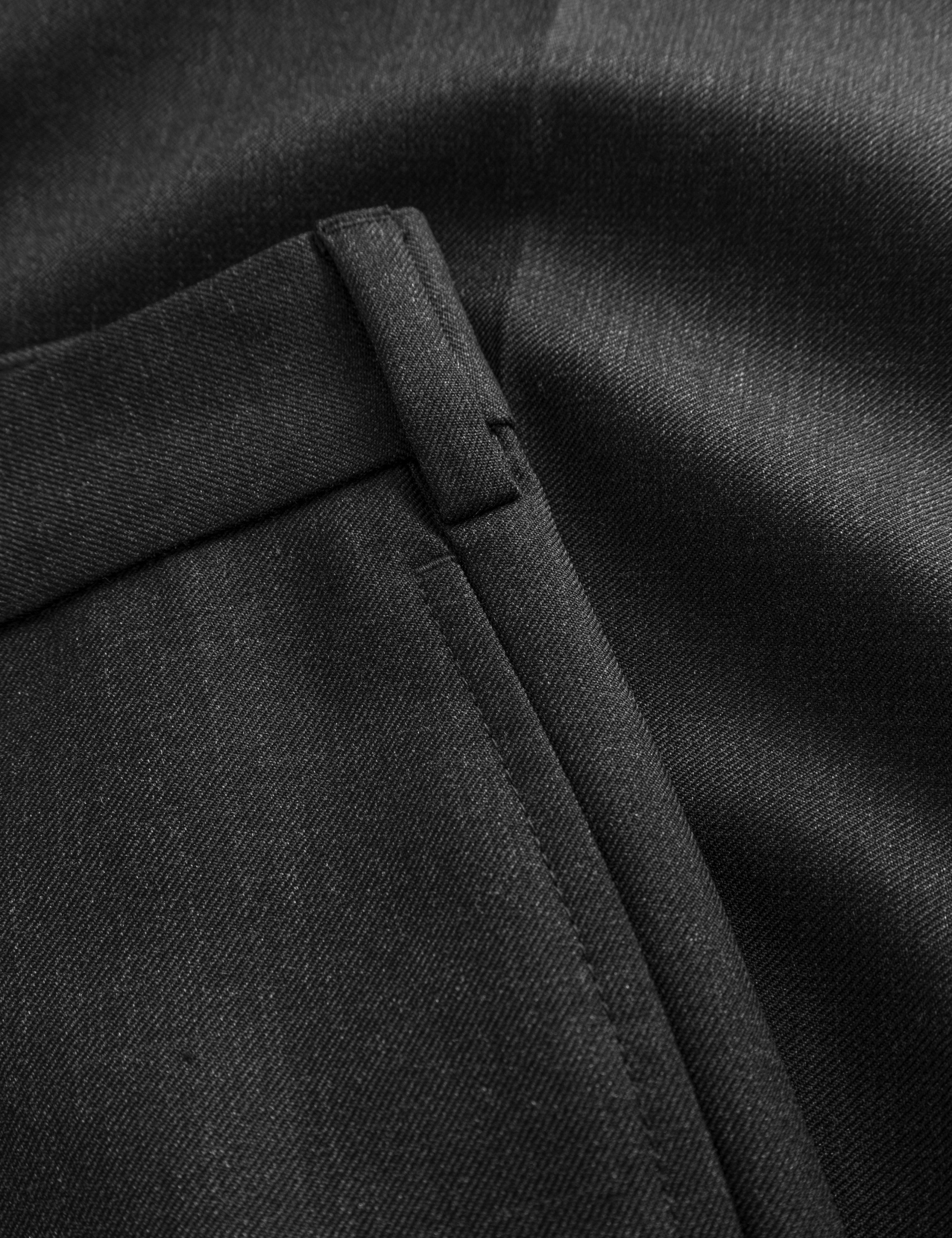 WRITER WOOL PANTS - DARK GREY MELANGÉ