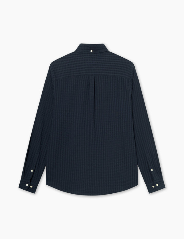 DAWN JACQUARD SHIRT - NAVY